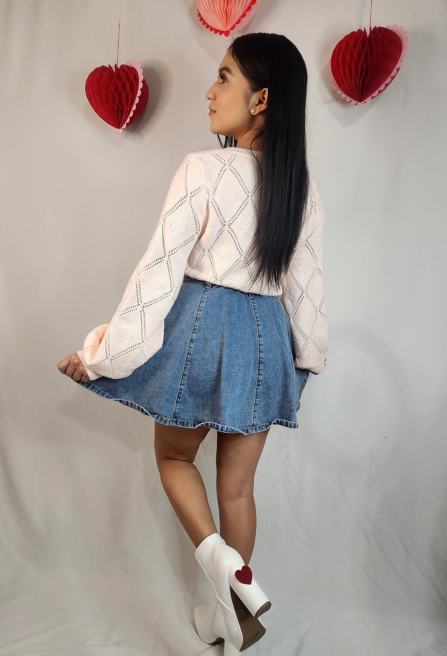 Solid Long Sleeve Round Neck Sweater