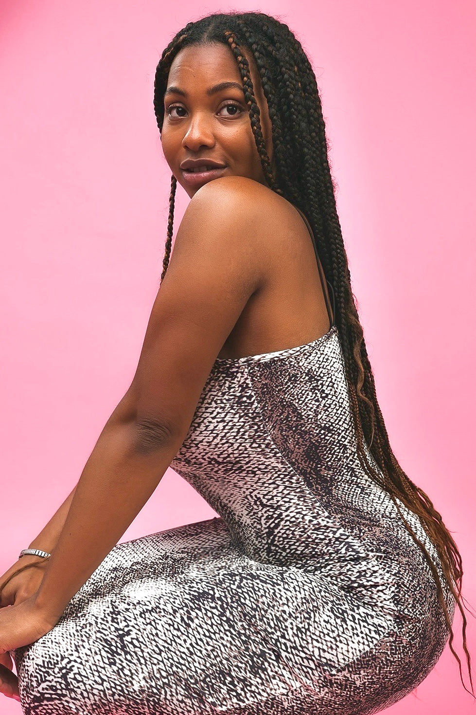 Snake Print Pencil Dress