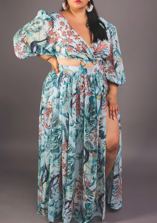 Plus Size Floral Maxi Dress