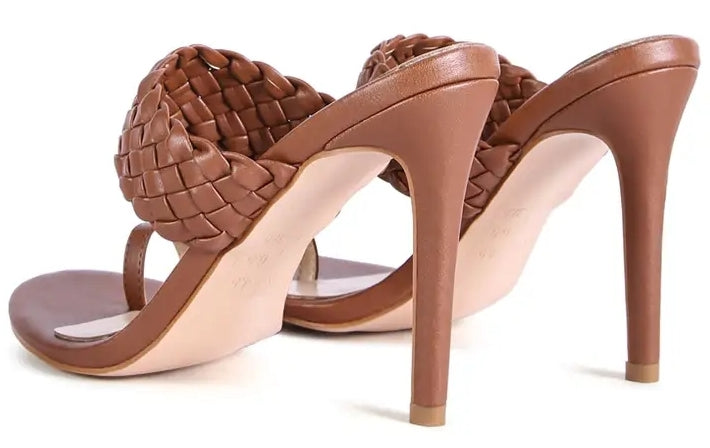 The Artisan Woven Mule in Toffee