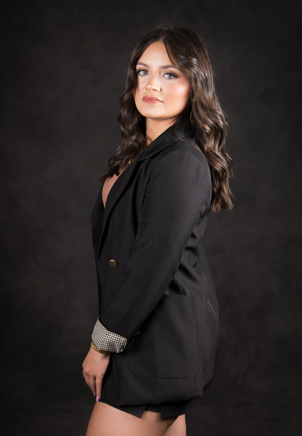 Chic Black Double-Breasted Blazer