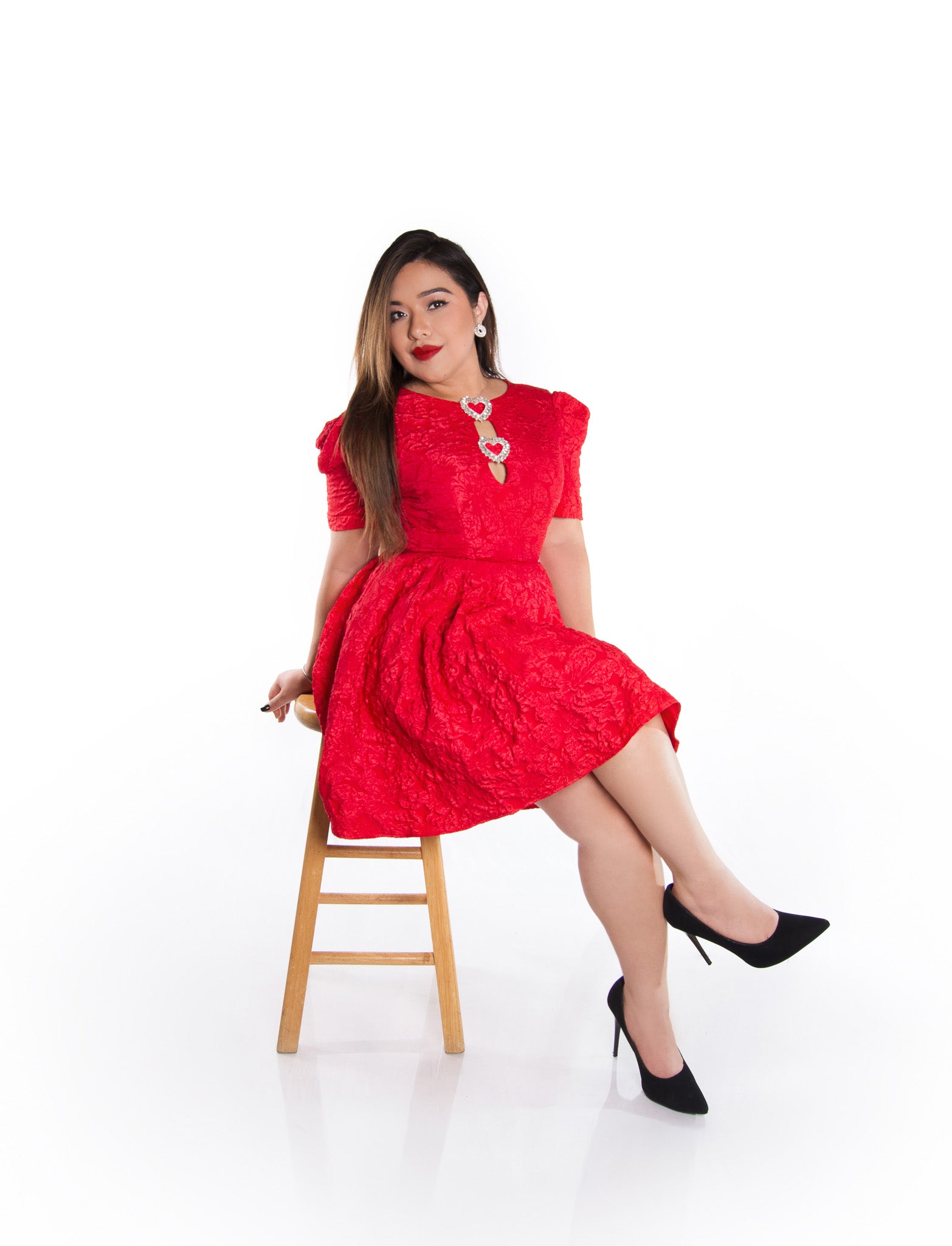 Sweetheart Jacquard Mini Dress