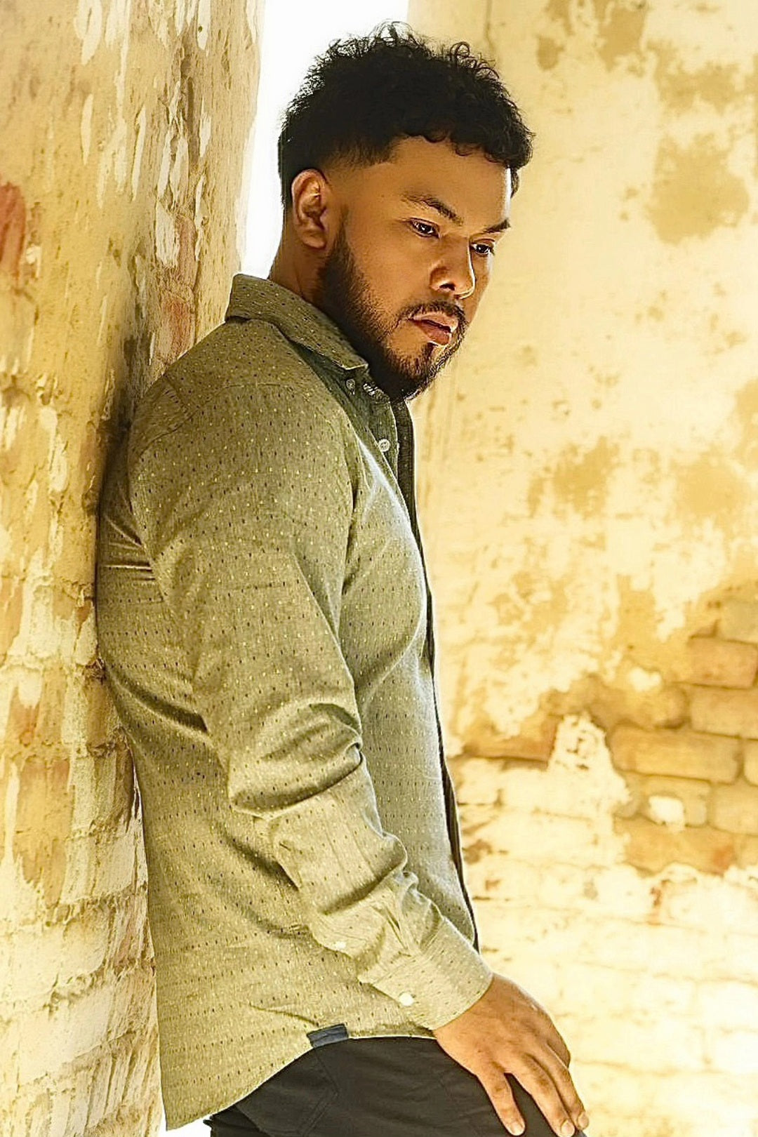 The Sage Slim-Fit Textured Button-Down