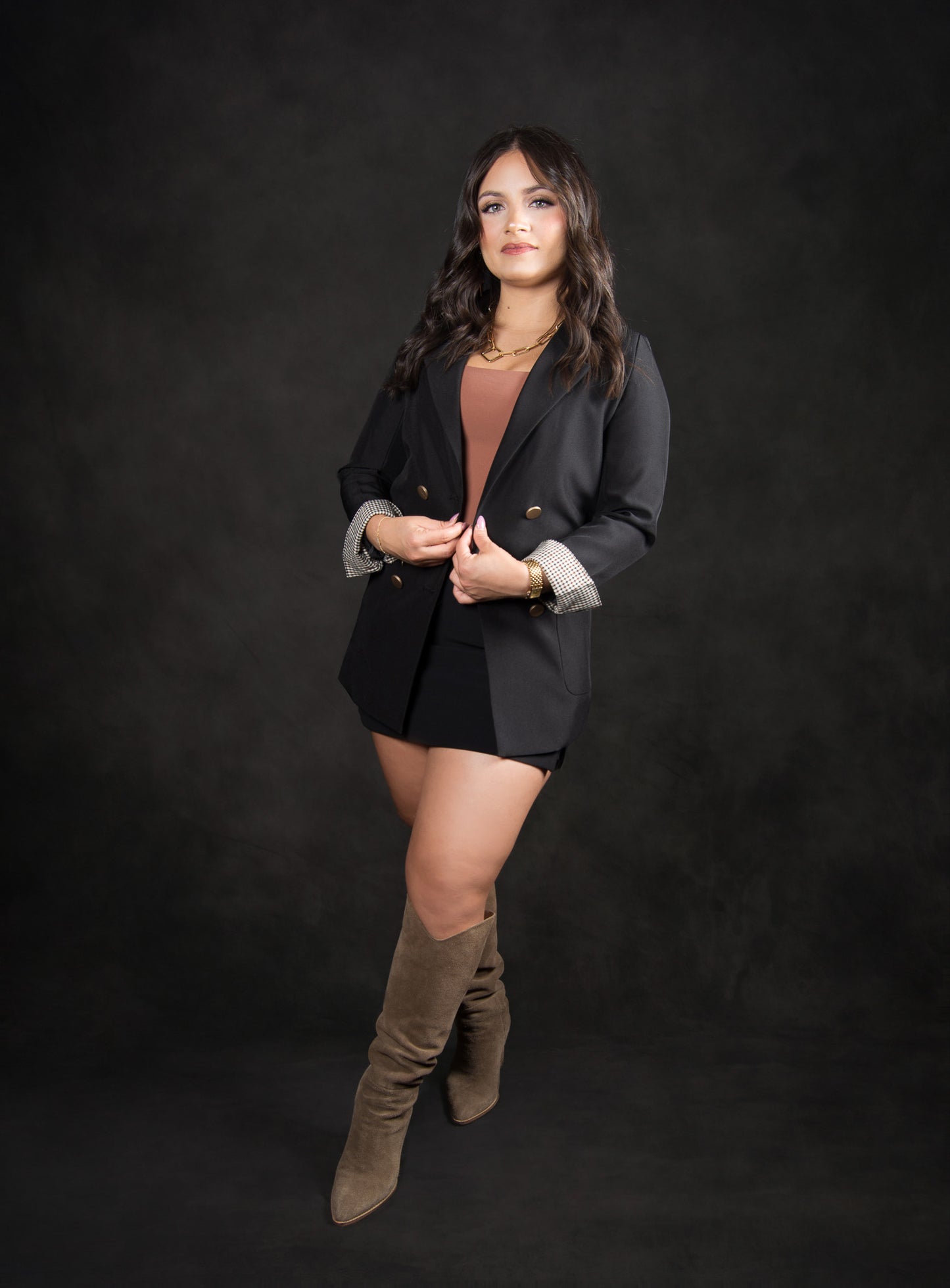 Chic Black Double-Breasted Blazer