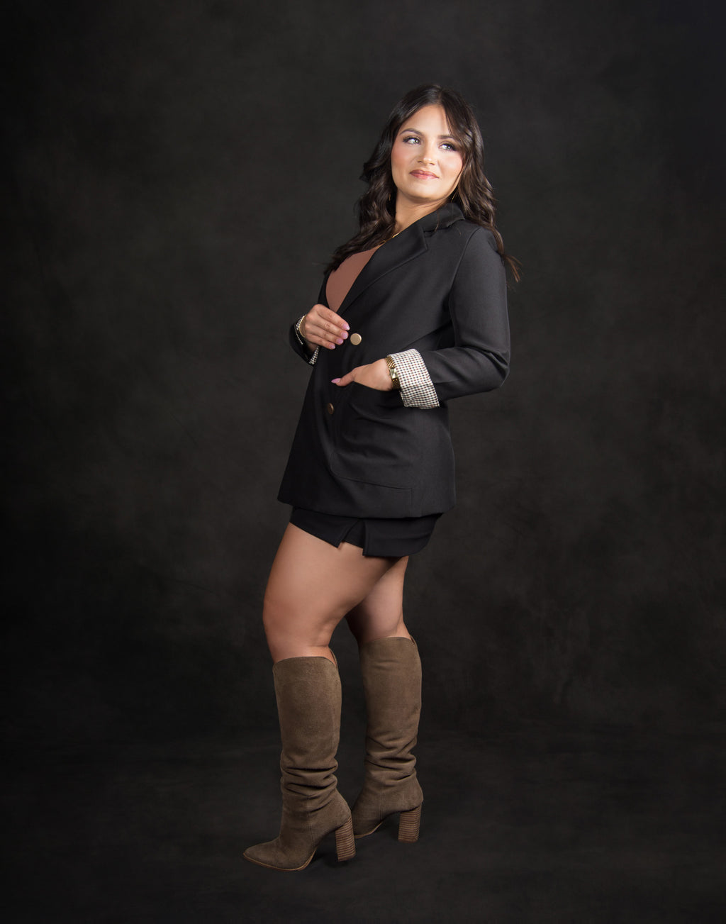 Chic Black Double-Breasted Blazer