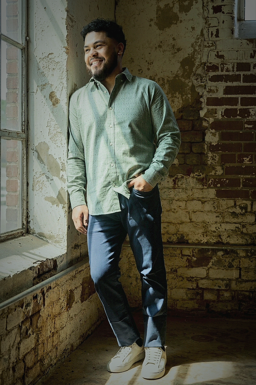 The Sage Slim-Fit Textured Button-Down