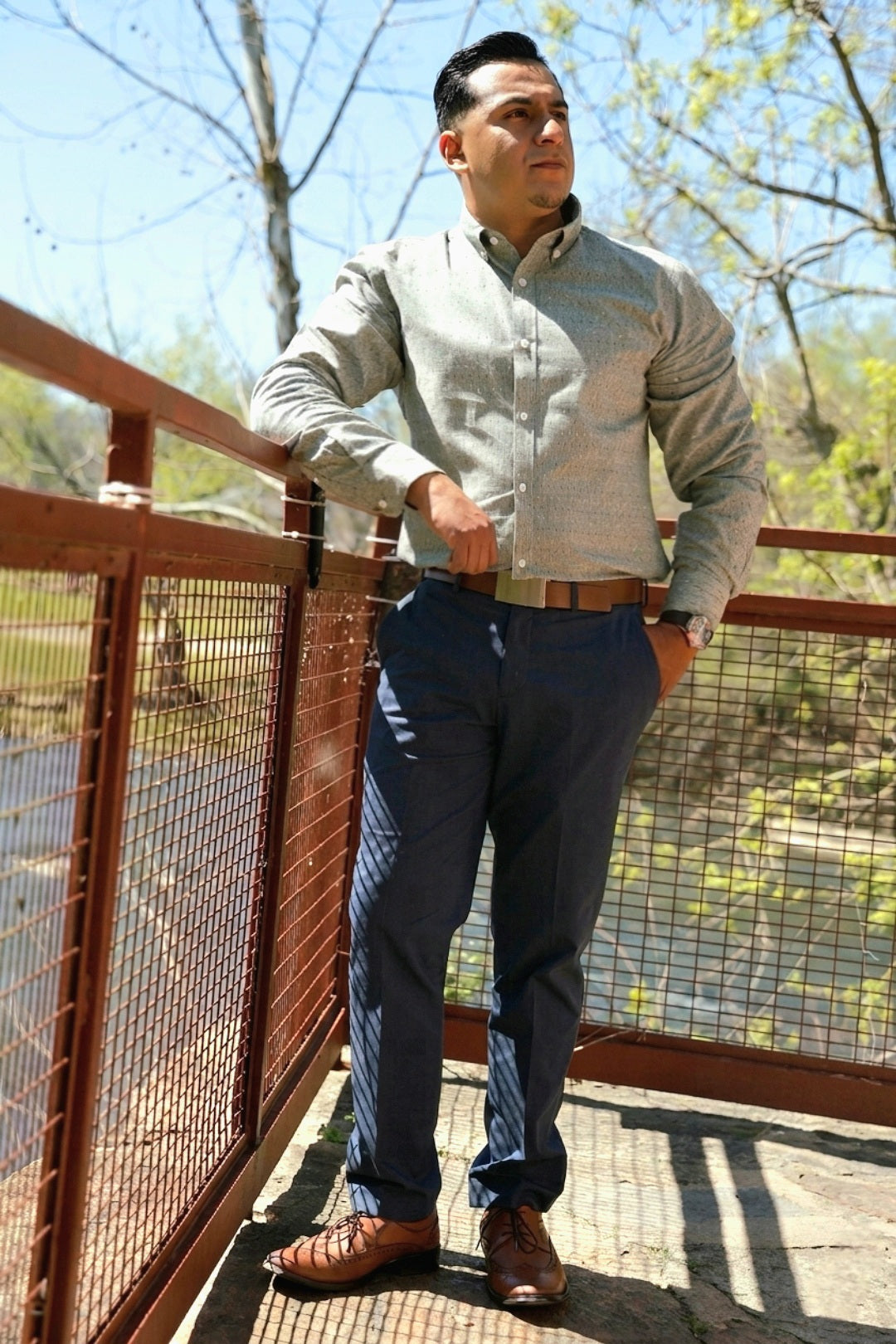 The Sage Slim-Fit Textured Button-Down