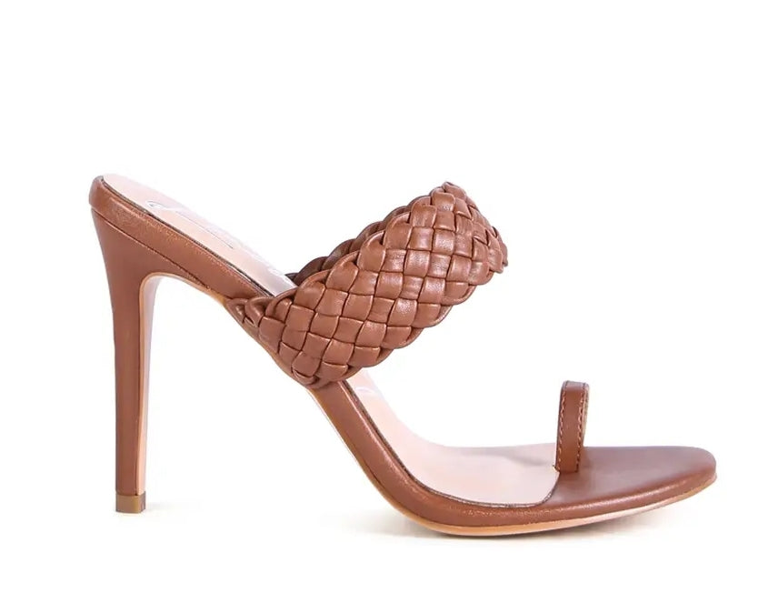The Artisan Woven Mule in Toffee